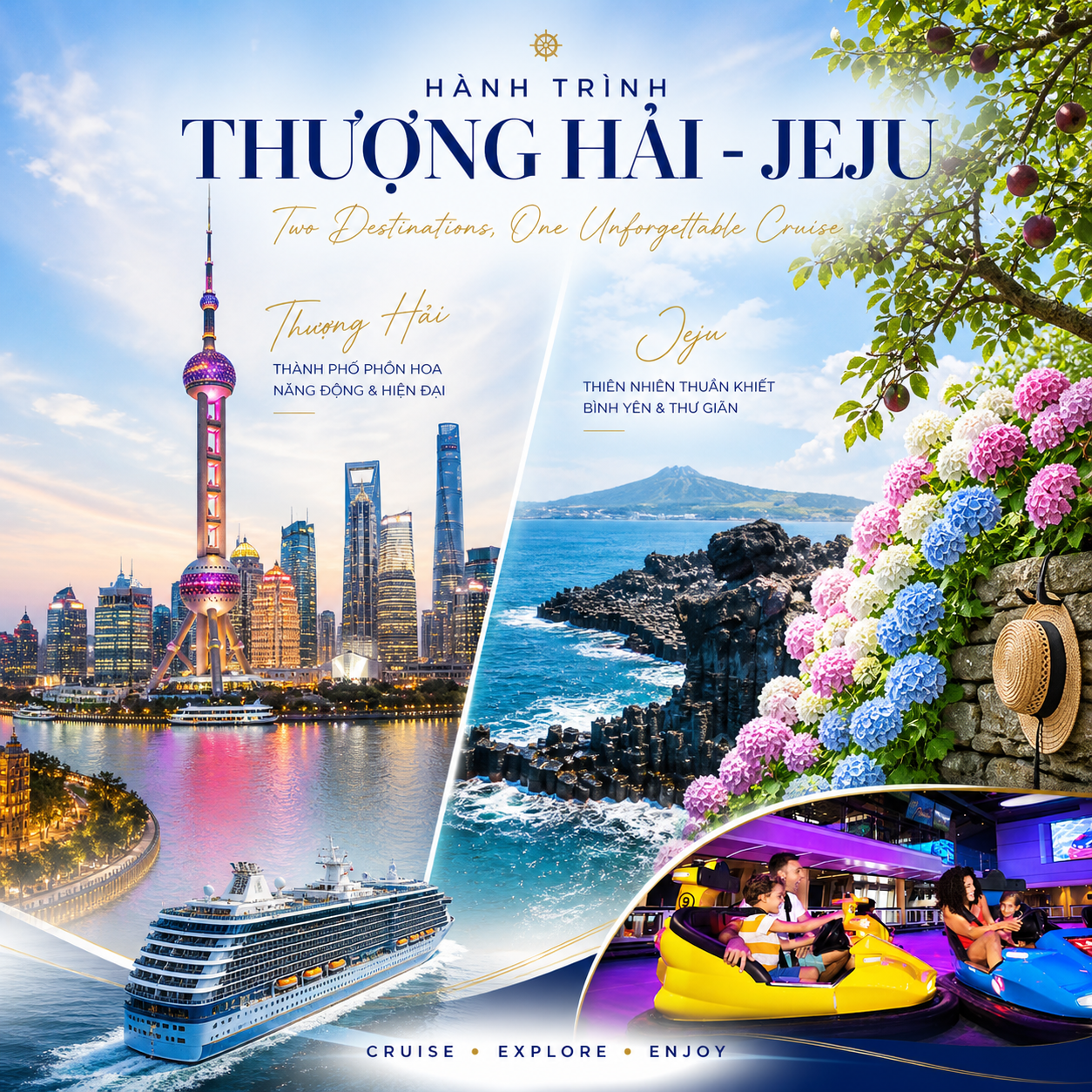 Du lịch hè 2026 – Du thuyền Trung Quốc, Hàn Quốc 